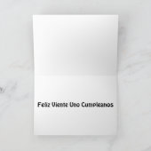 VIENTE UNO CUMPLEANOS=GELUKKIGE 21STE VERJAARDAG KAART (Binnen)