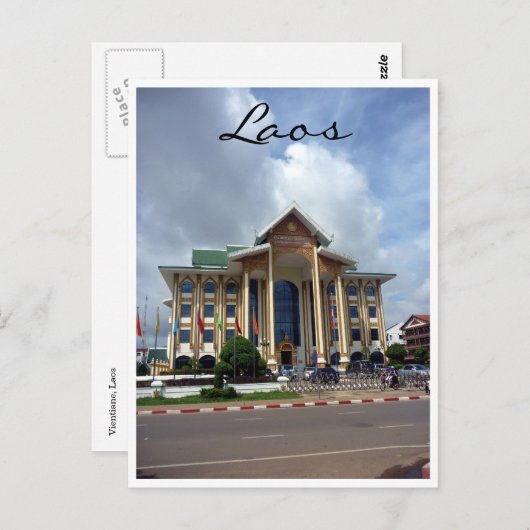 vientiane architectuur briefkaart (Voorkant / Achterkant)