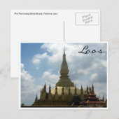 vientiane golden stupa briefkaart (Voorkant / Achterkant)