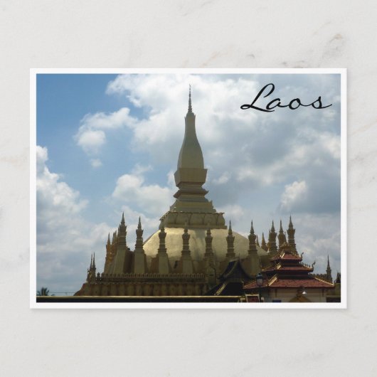 vientiane golden stupa briefkaart (Voorkant)