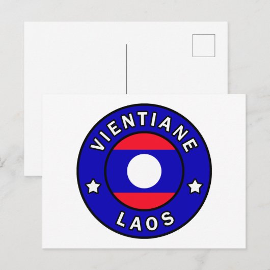 Vientiane Laos Briefkaart (Voorkant / Achterkant)