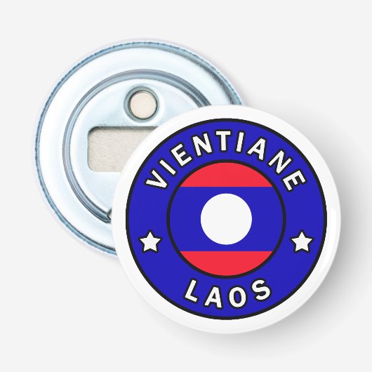 Vientiane Laos Button Flesopener (Voorkant)