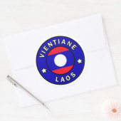 Vientiane Laos Ronde Sticker (Envelop)