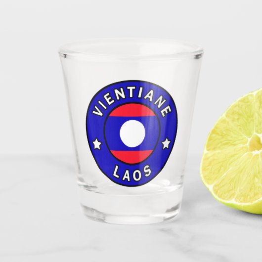 Vientiane Laos Shot Glas (Voorkant)