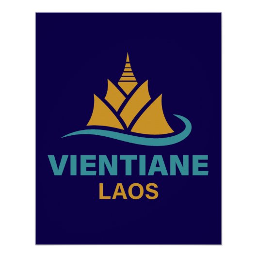 Vientiane Laos Southeast Asia Perfect Poster (Voorkant)