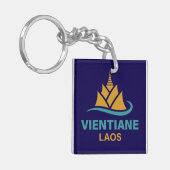 Vientiane Laos Southeast Asia Sleutelhanger (Voorkant Links)