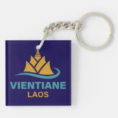 Vientiane Laos Southeast Asia Sleutelhanger (Achterkant)
