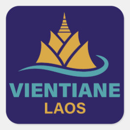 Vientiane Laos Southeast Asia Vierkante Sticker