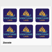 Vientiane Laos Southeast Asia Vierkante Sticker (Vel)