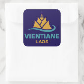 Vientiane Laos Southeast Asia Vierkante Sticker (Tas)