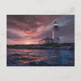 Vieques vuurtoren schilderij briefkaart