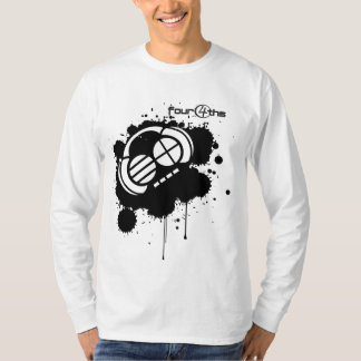 Vier4ths_Black Blot op Wit T-shirt