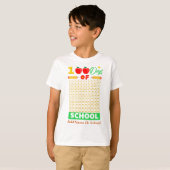 Vier 100 dagen school met een leuke telling t-shirt (Voorkant volledig)
