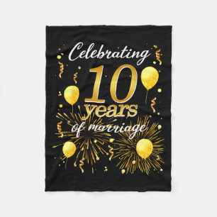 Vier 10 jaar huwelijk Het 10e trouwfeest An Fleece Deken
