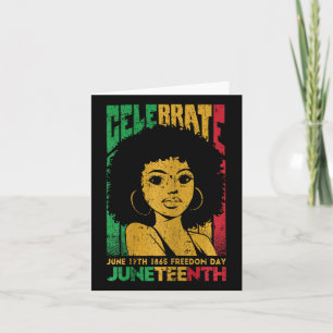 Vier 19 juni 1865 Juneteenth Zwarte Geschiedenis Kaart