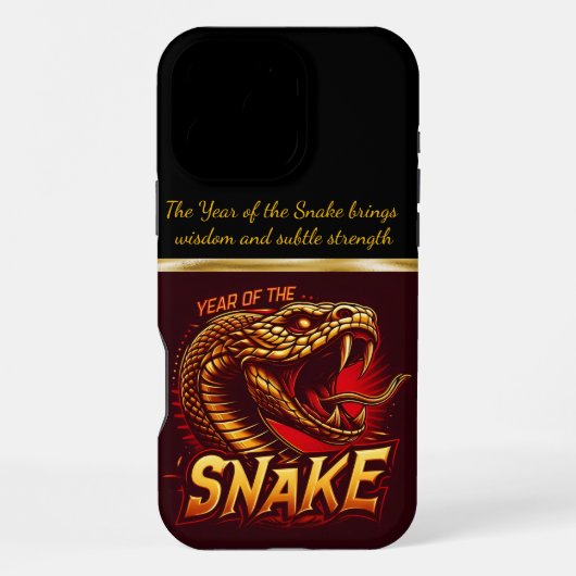 Vier 2025: jaar van de slang kunst! iPhone hoesje (Achterkant)
