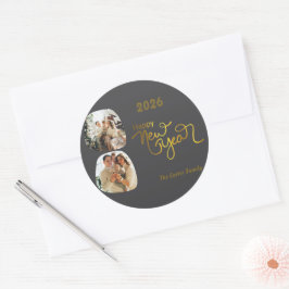 Vier 2026! Aangepaste sticker 'Gelukkig Nieuwjaar'