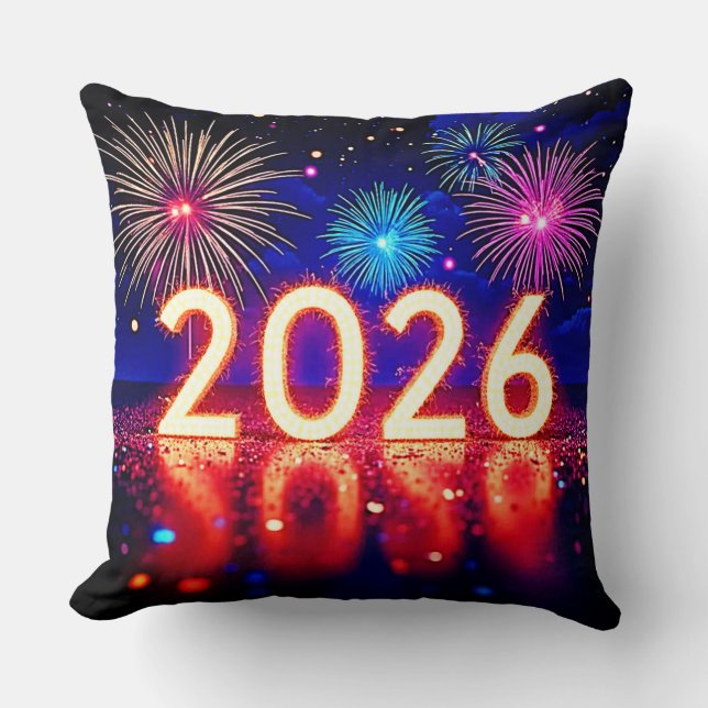 Vier 2026: Helder Toekomst Vonk Design  Kussen (Voorkant)