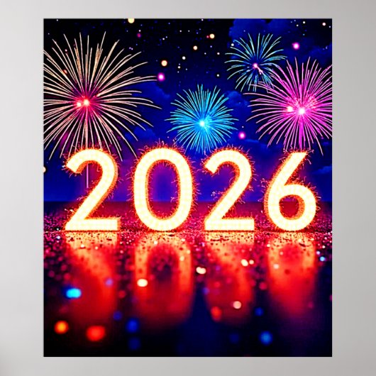Vier 2026: Helder Toekomst Vonk Design Poster (Voorkant)
