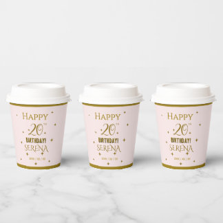 Vier 20 papieren bekers