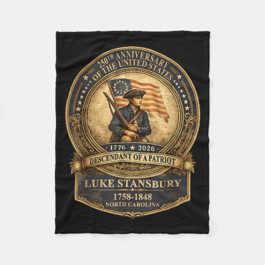 Vier 250 jaar Amerika Semiquincentennial Fleece Deken (Voorkant)