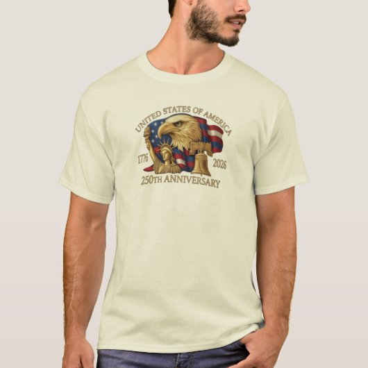 Vier 250 jaar vrijheid! 🇺🇸 t-shirt (Voorkant)
