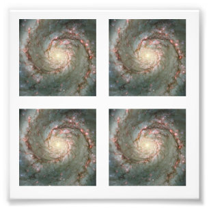 Vier 2-inch Square Whirlpool Galaxy Foto Foto Afdruk
