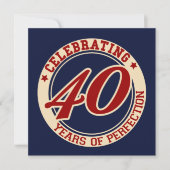 Vier 40 jaar perfectie kaart (Voorkant)
