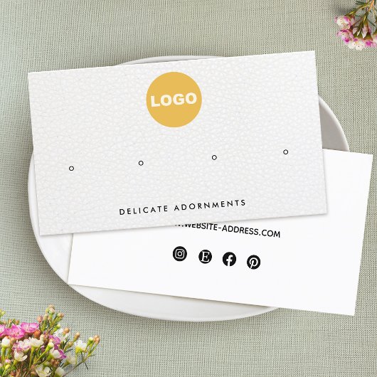 Vier 4-Hoes-onderzoek Voeg Logo-oorhouder toe Visitekaartje