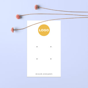 Vier 4-hoes-staafbeeldschermhouder toevoegen Logo Visitekaartje