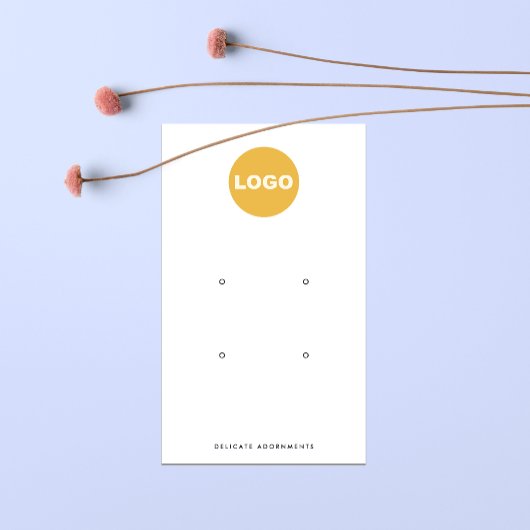 Vier 4-hoes-staafbeeldschermhouder toevoegen Logo Visitekaartje