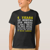 Vier 4 jaar Geweldige 4 jarig T-shirt (Voorkant)
