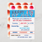 Vier 4 juli kaart (Voorkant / Achterkant)