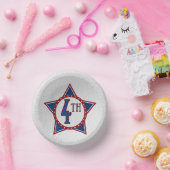 Vier 4 juli met glitter papieren kommen (Feest)