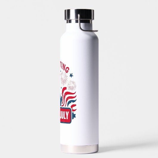 Vier 4 juli met Vrijheidsbeeld Kunst Waterfles (Links)