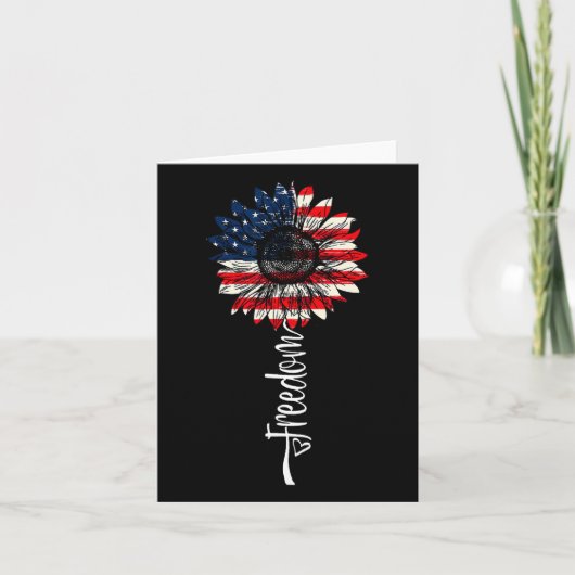 Vier 4 juli Onafhankelijkheidsdag Amerikaanse vlag Kaart (Voorkant)