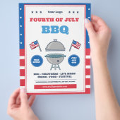 Vier 4 juli, Onafhankelijkheidsdag Flyer (Hand)