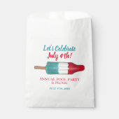 Vier 4 juli Rood Wit Blauw Raket Pop Bedankzakje (Voorkant)