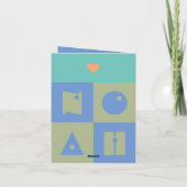 Vier 4 letter baby naam nieuwe ouders felicitatie bedankkaart (Achterkant)