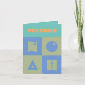 Vier 4 letter baby naam nieuwe ouders felicitatie bedankkaart (Voorkant)