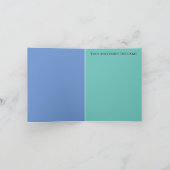 Vier 4 letter baby naam nieuwe ouders felicitatie bedankkaart (Binnen)