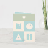 Vier 4 letter baby naam nieuwe ouders felicitatie bedankkaart (Achterkant)