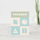 Vier 4 letter baby naam nieuwe ouders felicitatie bedankkaart (Voorkant)