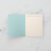 Vier 4 letter baby naam nieuwe ouders felicitatie bedankkaart (Binnen)