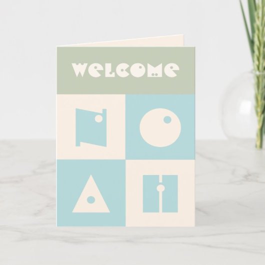 Vier 4 letter baby naam nieuwe ouders felicitatie bedankkaart