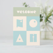 Vier 4 letter baby naam nieuwe ouders felicitatie bedankkaart (Staand voorkant)