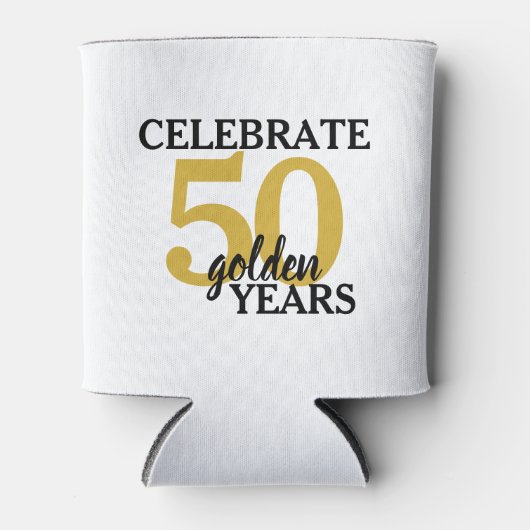 Vier 50 Golden Years Plezier 50e Jubileum Blikjeskoeler (Voorkant)