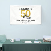 Vier 50 gouden jaren 50ste bruiloft Jubileum Spandoek (Beurs)