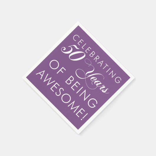 Vier 50 jaar Geweldige kleur servetten zijn (Hoek)