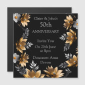 Vier 50 jaar liefde en saamhorigheid magnetische uitnodiging (Voorkant / Achterkant)